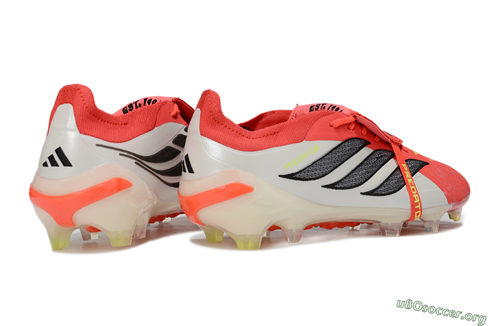 Adidas Predator 26 Elite Fold-Over Tongue FG Football Boots - Red/Bright Coral/White 6
