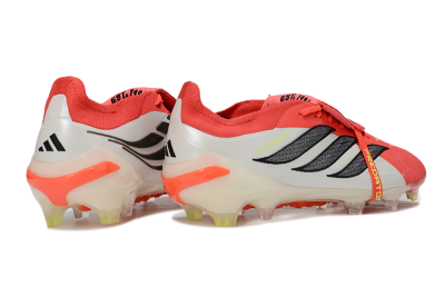 Adidas Predator 26 Elite Fold-Over Tongue FG Football Boots - Red/Bright Coral/White