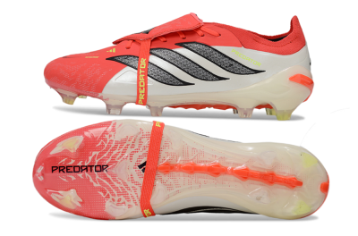 Adidas Predator 26 Elite Fold-Over Tongue FG Football Boots - Red/Bright Coral/White