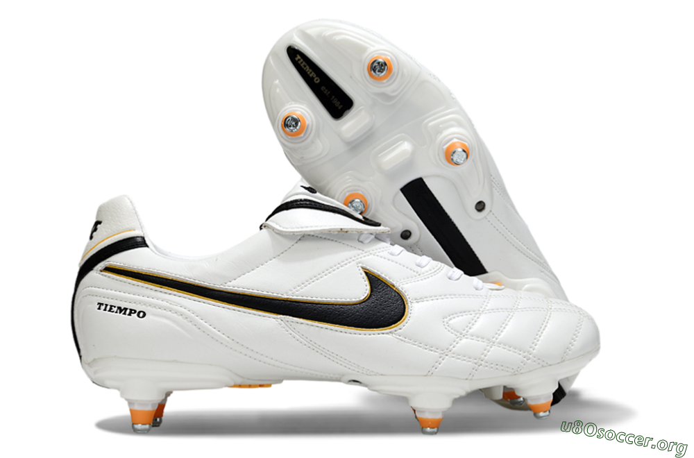 Nike Tiempo Legend 10 Elite SG Football Boots - White/Black/Orange 2