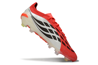 Adidas Predator 26 Elite FG Football Boots - Red/Neon Coral/Black