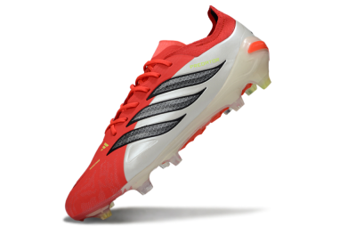 Adidas Predator 26 Elite FG Football Boots - Red/Neon Coral/Black