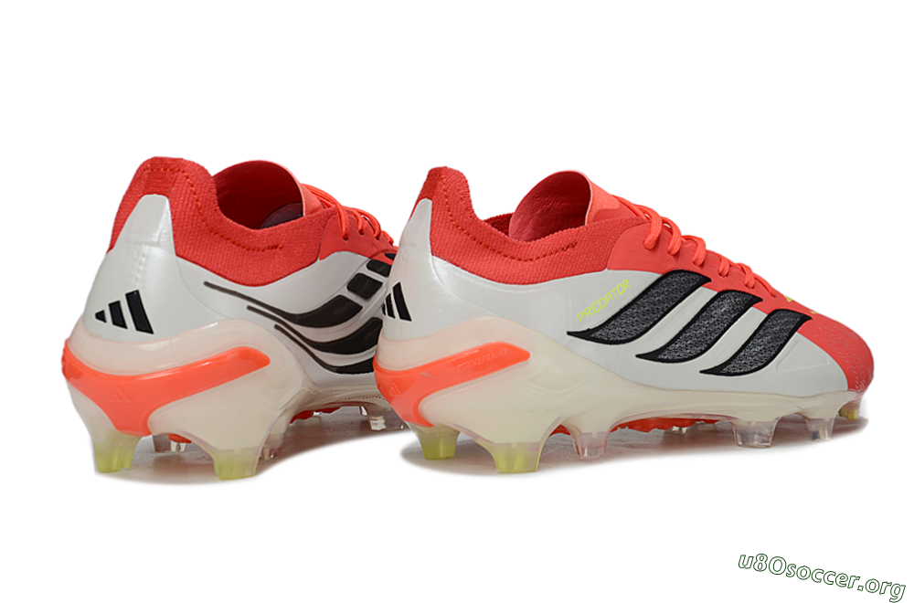 Adidas Predator 26 Elite FG Football Boots - Red/Neon Coral/Black 6