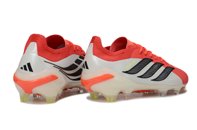 Adidas Predator 26 Elite FG Football Boots - Red/Neon Coral/Black