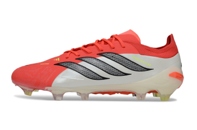 Adidas Predator 26 Elite FG Football Boots - Red/Neon Coral/Black
