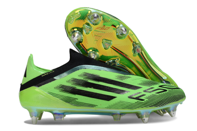 Adidas F50 Elite Laceless SG Football Boots - Green/Lime Burst/Neon Glow