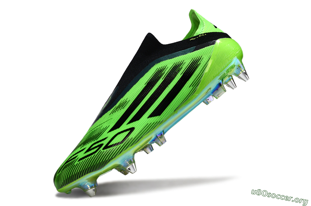 Adidas F50 Elite Laceless SG Football Boots - Green/Lime Burst/Neon Glow 5