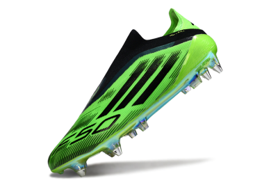 Adidas F50 Elite Laceless SG Football Boots - Green/Lime Burst/Neon Glow