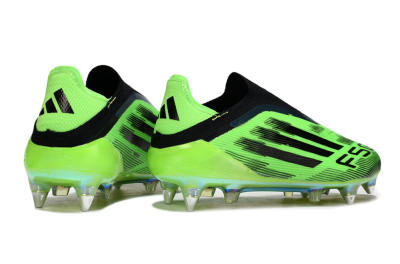 Adidas F50 Elite Laceless SG Football Boots - Green/Lime Burst/Neon Glow