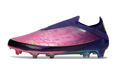 Adidas F50 Elite Laceless FG Football Boots - Purple/Electric Pink/Rainbow Gradient