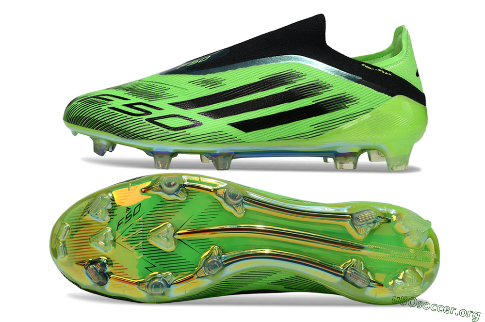 Adidas F50 Elite Laceless FG Football Boots - Green/Lime Burst/Electric Glow 1