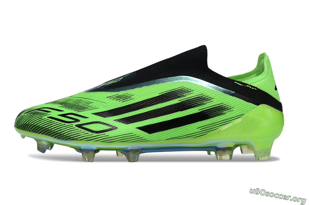 Adidas F50 Elite Laceless FG Football Boots - Green/Lime Burst/Electric Glow 3