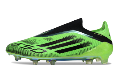 Adidas F50 Elite Laceless FG Football Boots - Green/Lime Burst/Electric Glow