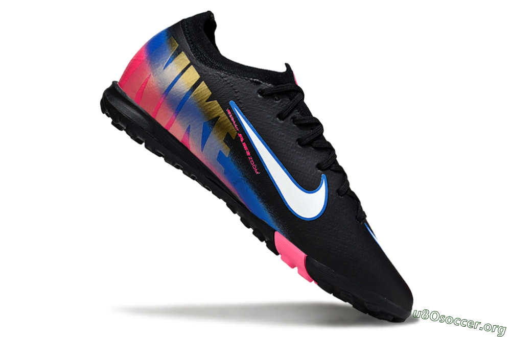 Nike Air Zoom Mercurial Vapor 16 Elite TF Football Shoes - Black/Electric Blue/Pink Fusion 4