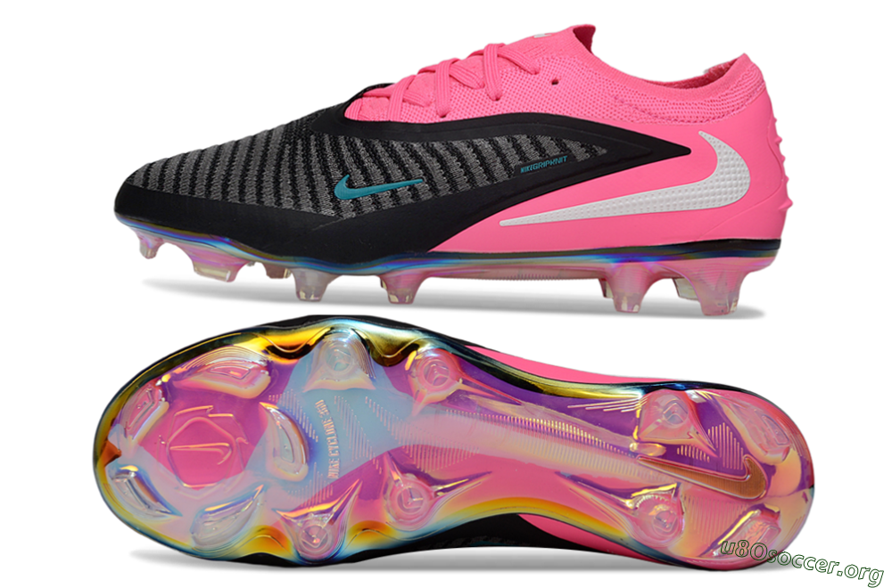 Nike Phantom 6 Low Elite FG Football Boots - Black/Hot Pink/Teal 1
