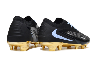 Nike Phantom 6 Low Elite FG Football Boots - Black/Light Blue/Gold