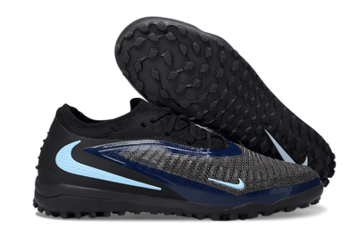 Nike Phantom 6 Low Elite TF Football Shoes - Black/Navy Blue/Light Blue