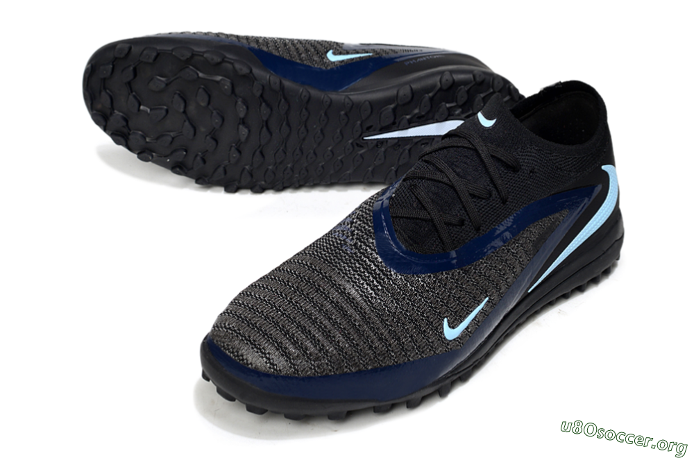Nike Phantom 6 Low Elite TF Football Shoes - Black/Navy Blue/Light Blue 0