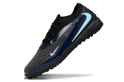 Nike Phantom 6 Low Elite TF Football Shoes - Black/Navy Blue/Light Blue