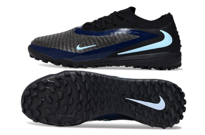 Nike Phantom 6 Low Elite TF Football Shoes - Black/Navy Blue/Light Blue