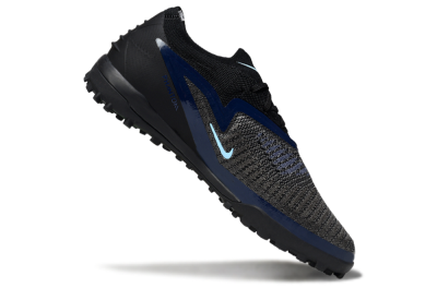 Nike Phantom 6 Low Elite TF Football Shoes - Black/Navy Blue/Light Blue