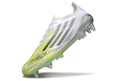 Adidas F50 Elite FG Football Boots - White/Electric Green/Silver