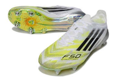 Adidas F50 Elite FG Football Boots - White/Electric Green/Silver