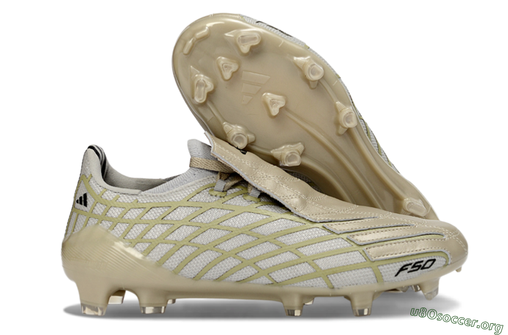 Adidas F50 Elite FG Football Boots - Beige/Soft Ivory/Faded Gold 2
