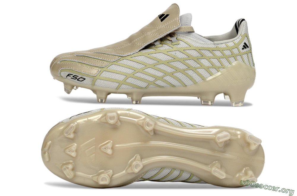 Adidas F50 Elite FG Football Boots - Beige/Soft Ivory/Faded Gold 1