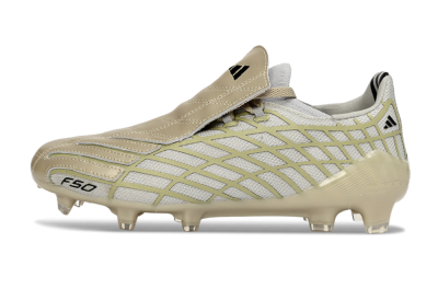 Adidas F50 Elite FG Football Boots - Beige/Soft Ivory/Faded Gold