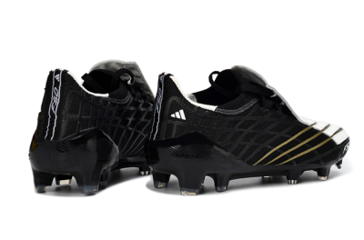 Adidas F50 Elite FG Football Boots - Black/Classic White/Gold Accent