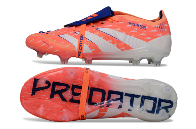 Adidas Predator 25 Elite Fold-Over Tongue FG Football Boots - Pink/Bright Coral/Cool Blue