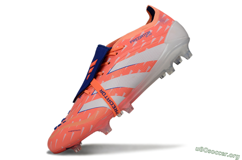 Adidas Predator 25 Elite Fold-Over Tongue FG Football Boots - Pink/Bright Coral/Cool Blue 5