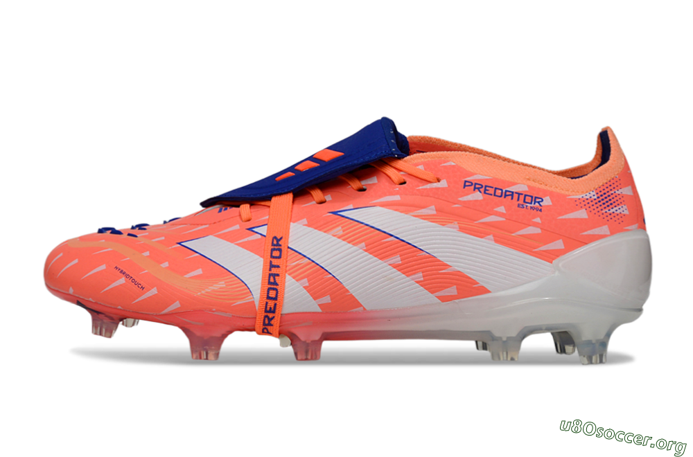 Adidas Predator 25 Elite Fold-Over Tongue FG Football Boots - Pink/Bright Coral/Cool Blue 3