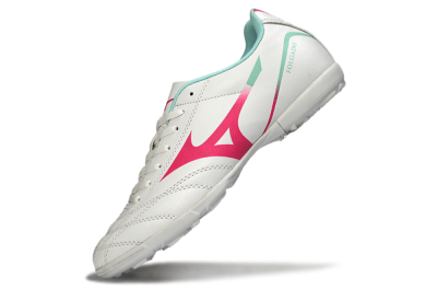 Mizuno Morelia Neo 4 TF Football Shoes - White/Soft Pink/Turquoise