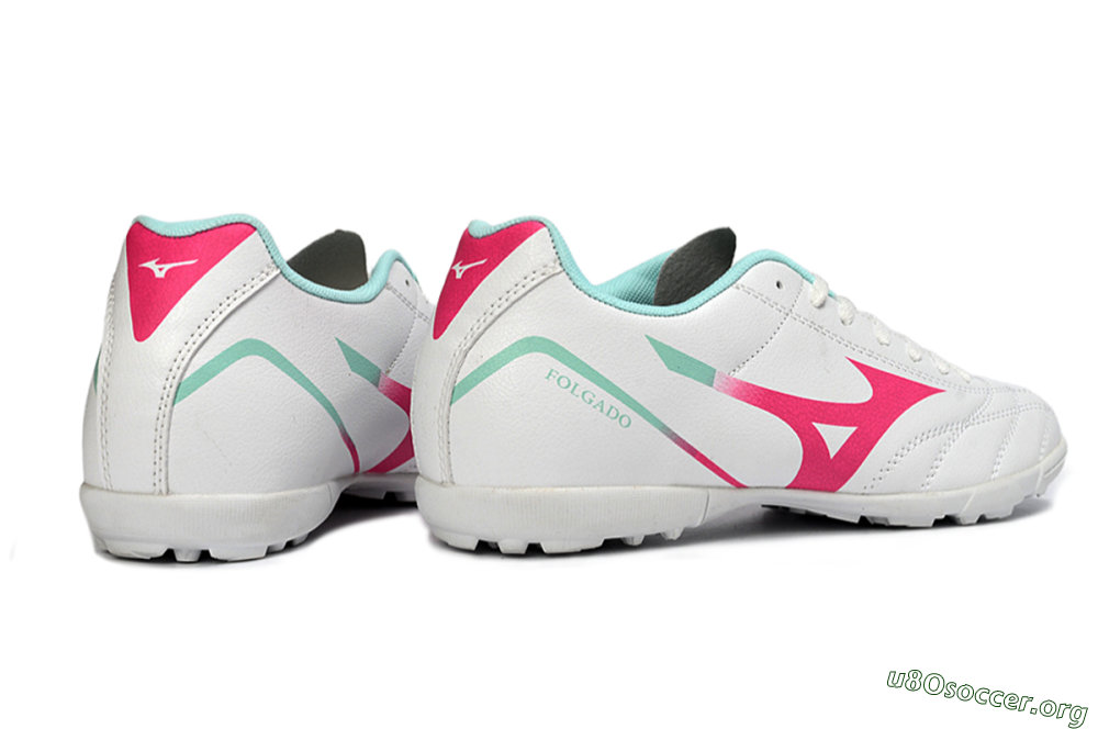 Mizuno Morelia Neo 4 TF Football Shoes - White/Soft Pink/Turquoise 6
