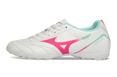 Mizuno Morelia Neo 4 TF Football Shoes - White/Soft Pink/Turquoise