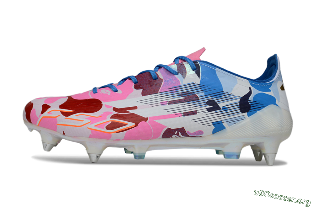 Adidas F50 Elite SG Football Boots - Pink/Camo Blue/Camo Red 3