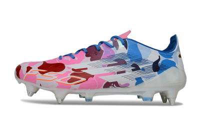 Adidas F50 Elite SG Football Boots - Pink/Camo Blue/Camo Red