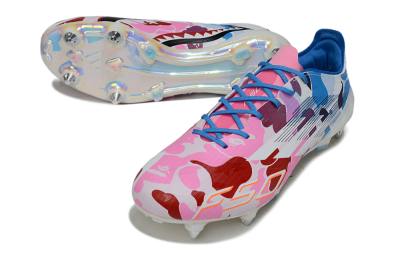 Adidas F50 Elite SG Football Boots - Pink/Camo Blue/Camo Red