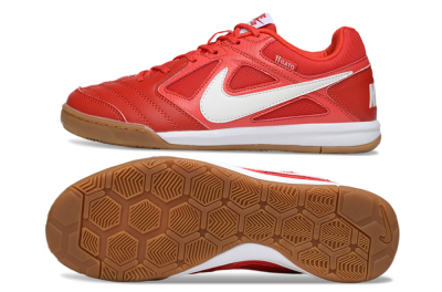 Supreme x Nike SB Gato IC Football Shoes - Red/Bright Red/Tangerine