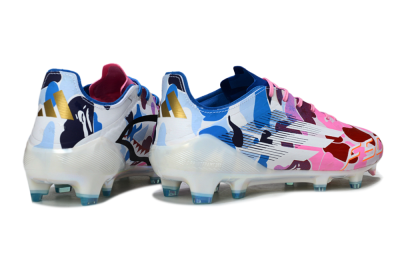 Adidas F50 Elite FG Football Boots - White/Bubblegum Pink/Denim Blue