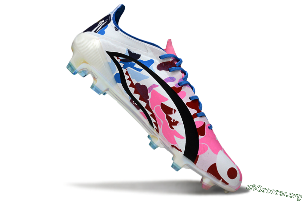 Adidas F50 Elite FG Football Boots - White/Bubblegum Pink/Denim Blue 4