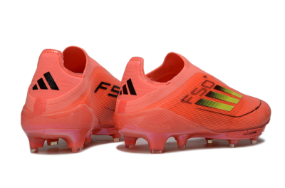 Adidas F50+ Lightstrike Pro Laceless FG Football Boots - Pink/Vibrant Coral/Neon Yellow