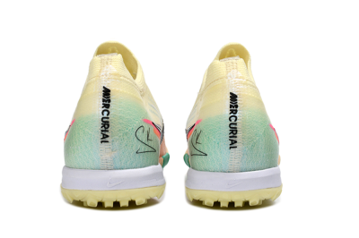 Nike Air Zoom Mercurial Vapor 16 Elite TF Football Shoes - Yellow/Soft Peach/Seafoam Green