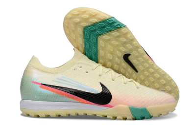Nike Air Zoom Mercurial Vapor 16 Elite TF Football Shoes - Yellow/Soft Peach/Seafoam Green
