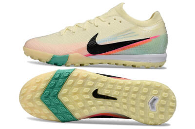 Nike Air Zoom Mercurial Vapor 16 Elite TF Football Shoes - Yellow/Soft Peach/Seafoam Green