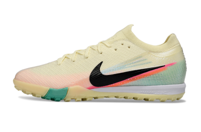 Nike Air Zoom Mercurial Vapor 16 Elite TF Football Shoes - Yellow/Soft Peach/Seafoam Green