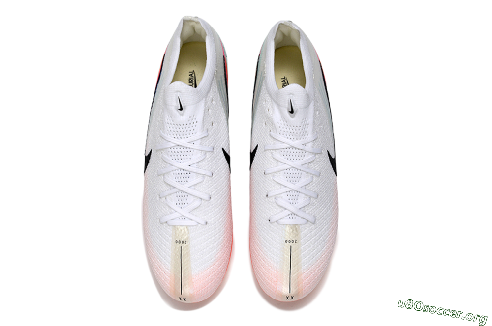 Nike Air Zoom Mercurial Vapor 16 Elite AG Football Boots - White/Coral Pink/Aqua Blue 4
