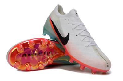 Nike Air Zoom Mercurial Vapor 16 Elite AG Football Boots - White/Coral Pink/Aqua Blue
